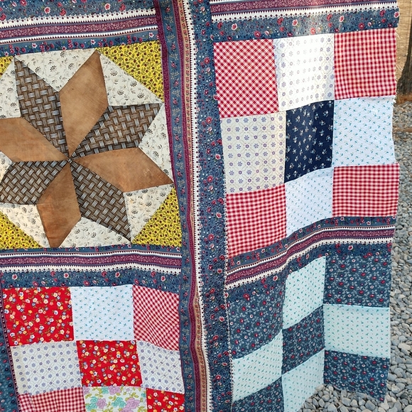Vintage Patch Work Quilt Top - Picture 5 of 7